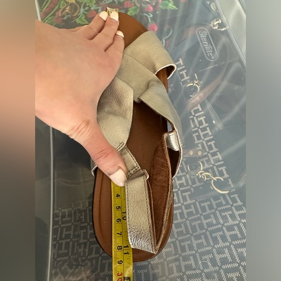 Naturalizer Baya Platform Silver Sandals Metallic Espadrille Wedge Size 12 M - Picture 10 of 10